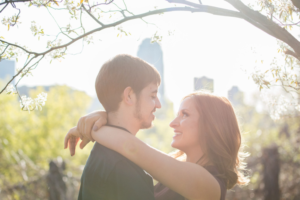 Jacqueline and Alex's spring engagement session at Stone Arch Bridge in Minneapolis, MN
