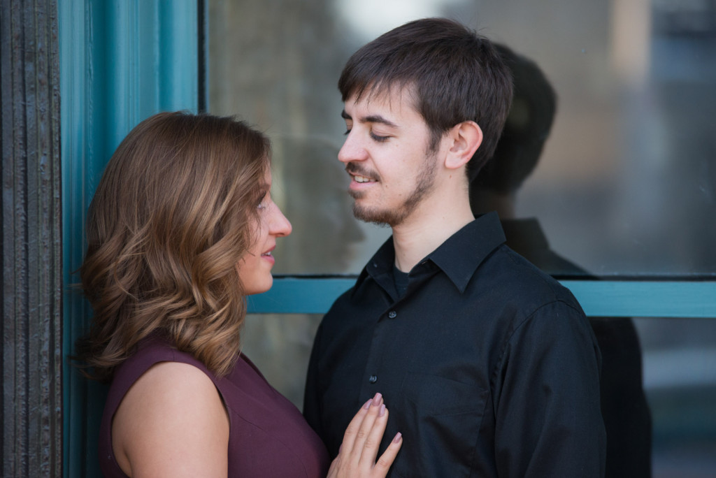 Jacqueline and Alex's spring engagement session at Stone Arch Bridge in Minneapolis, MN