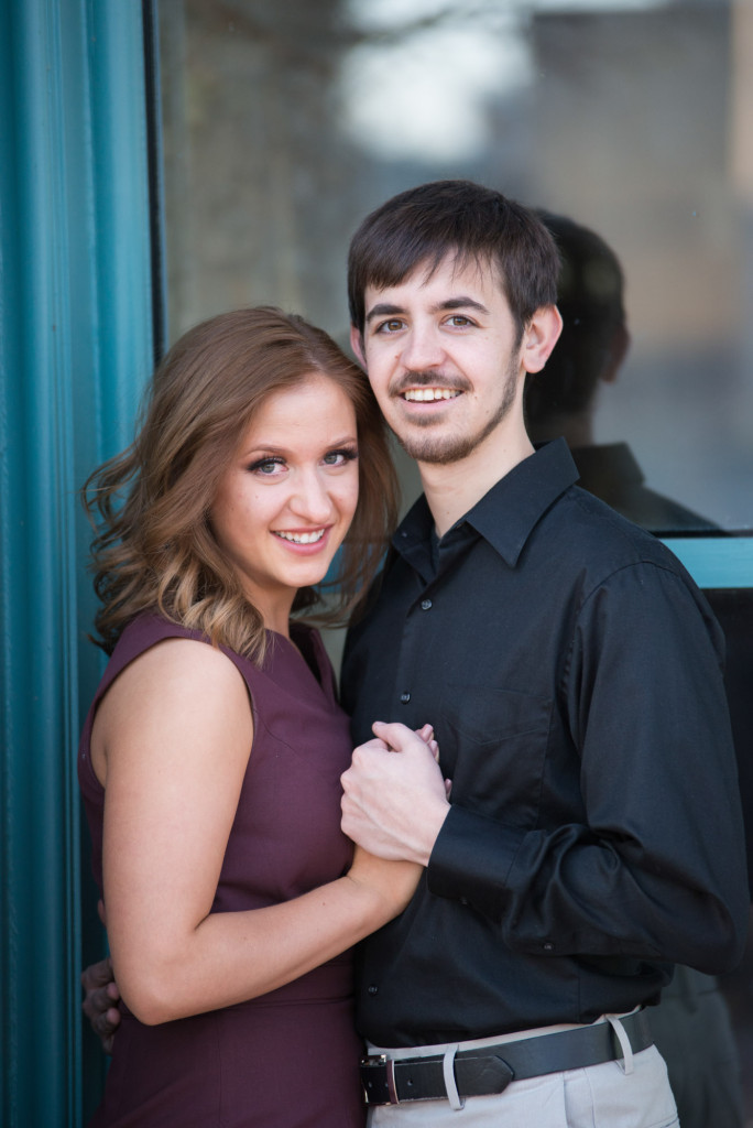 Jacqueline and Alex's spring engagement session at Stone Arch Bridge in Minneapolis, MN