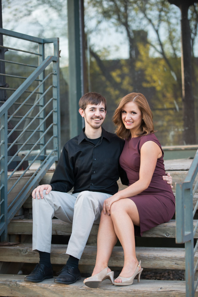 Jacqueline and Alex's spring engagement session at Stone Arch Bridge in Minneapolis, MN