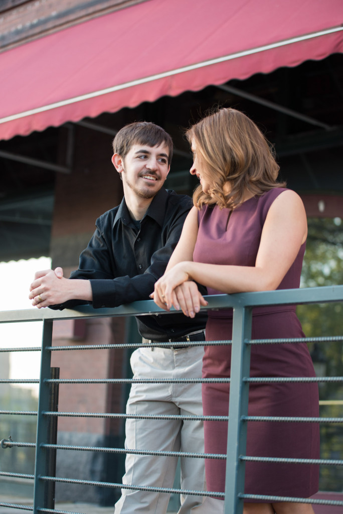 Jacqueline and Alex's spring engagement session at Stone Arch Bridge in Minneapolis, MN
