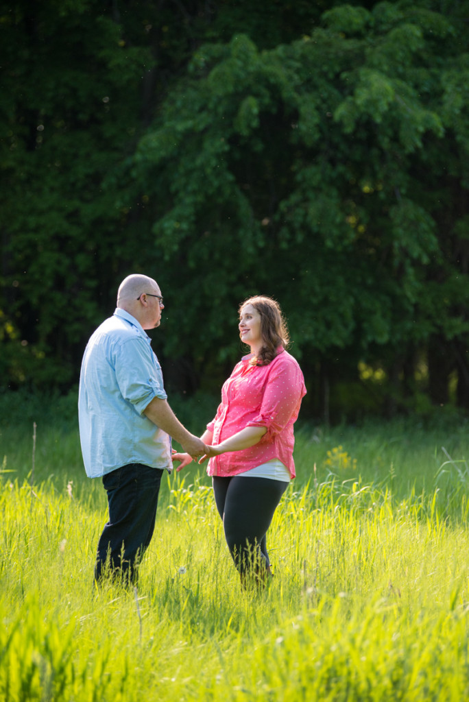 Lindsey and Chris's unicorn hunt engagement session in Medina, MN
