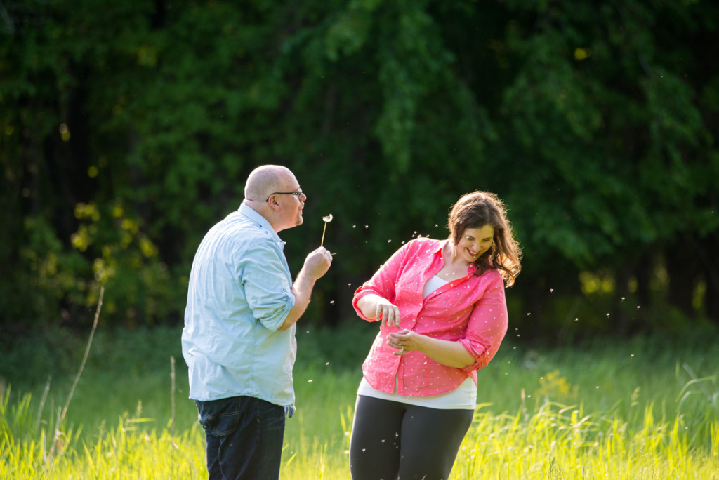 Lindsey and Chris's unicorn hunt engagement session in Medina, MN