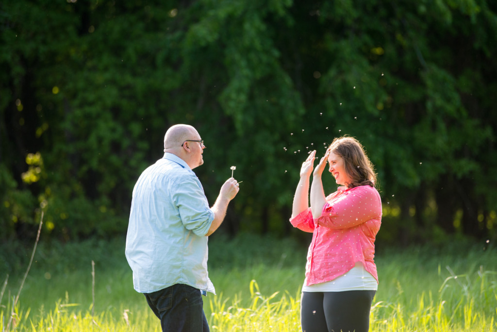 Lindsey and Chris's unicorn hunt engagement session in Medina, MN