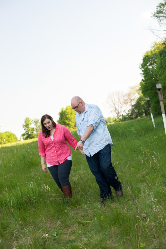 Lindsey and Chris's unicorn hunt engagement session in Medina, MN