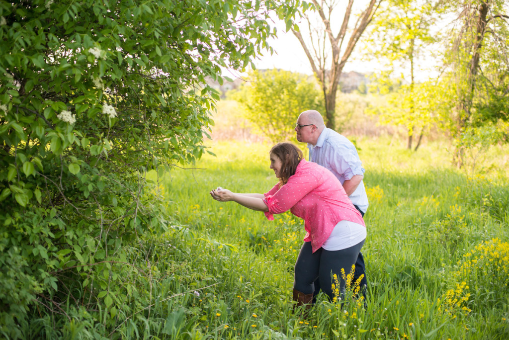Lindsey and Chris's unicorn hunt engagement session in Medina, MN
