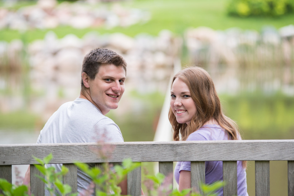 Amanda and Zach's summer engagement at Centennial Lakes Park
