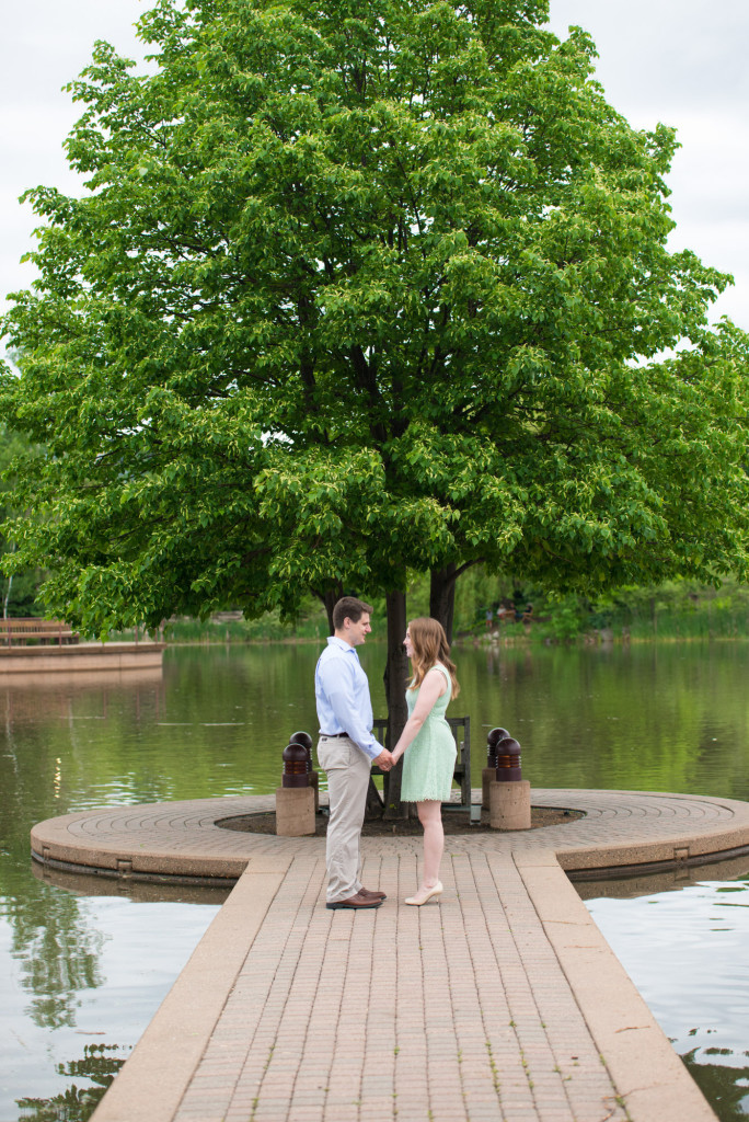 Amanda and Zach's summer engagement at Centennial Lakes Park