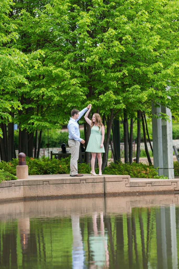 Amanda and Zach's summer engagement at Centennial Lakes Park