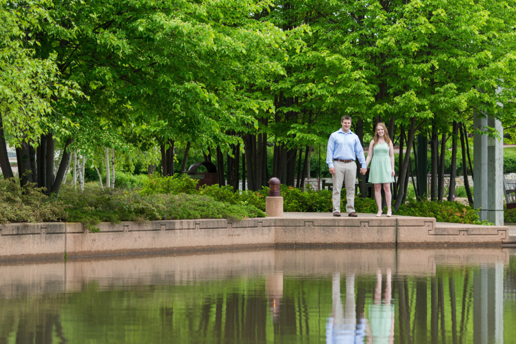 Amanda and Zach's summer engagement at Centennial Lakes Park