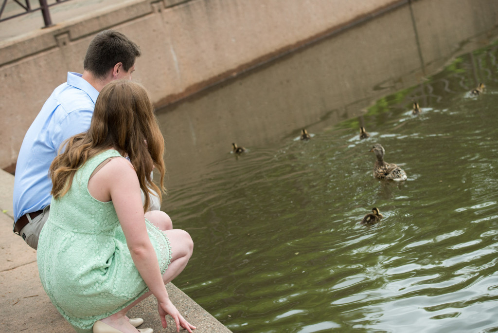 Amanda and Zach's summer engagement at Centennial Lakes Park