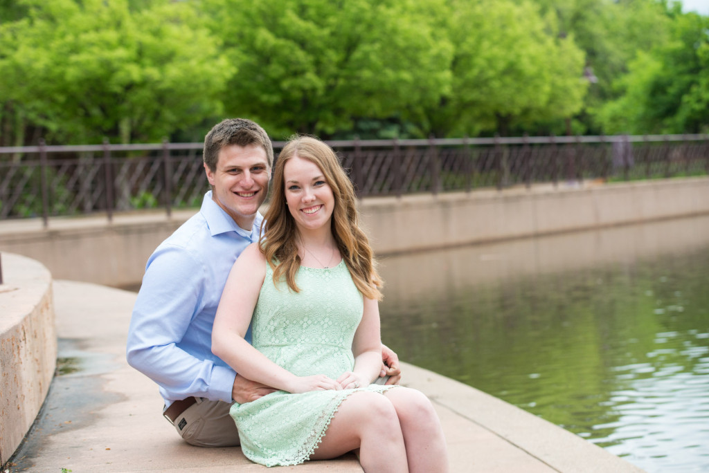 Amanda and Zach's summer engagement at Centennial Lakes Park