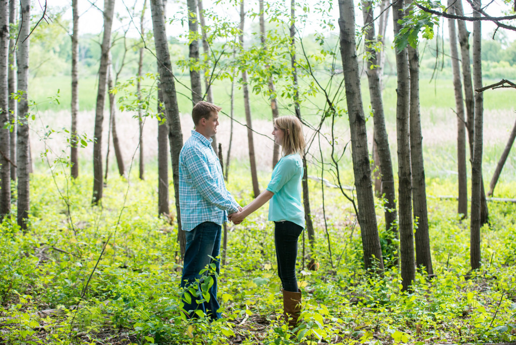 Carly and Todd's summer engagement at Springbrook Nature Center
