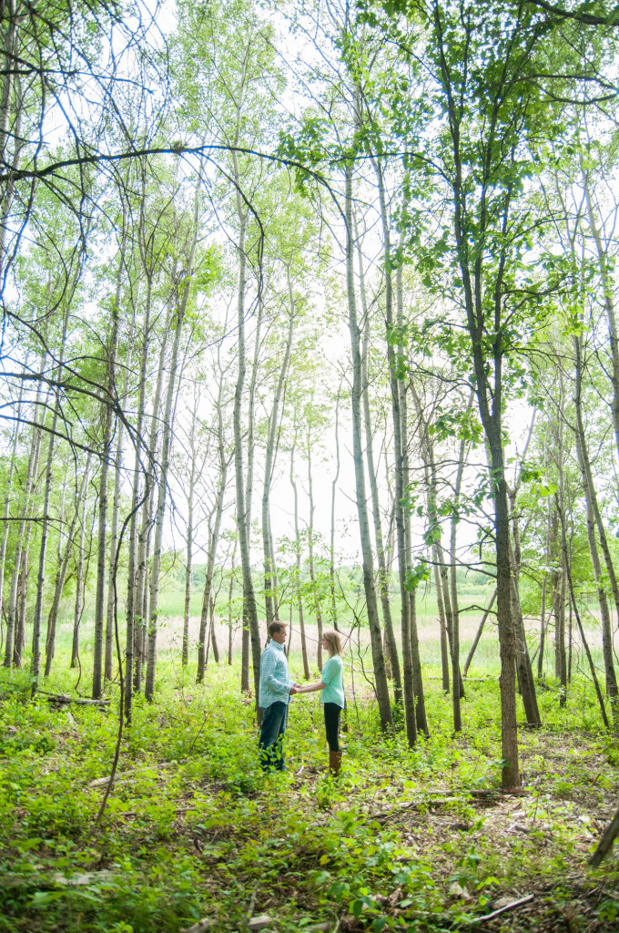Carly and Todd's summer engagement at Springbrook Nature Center