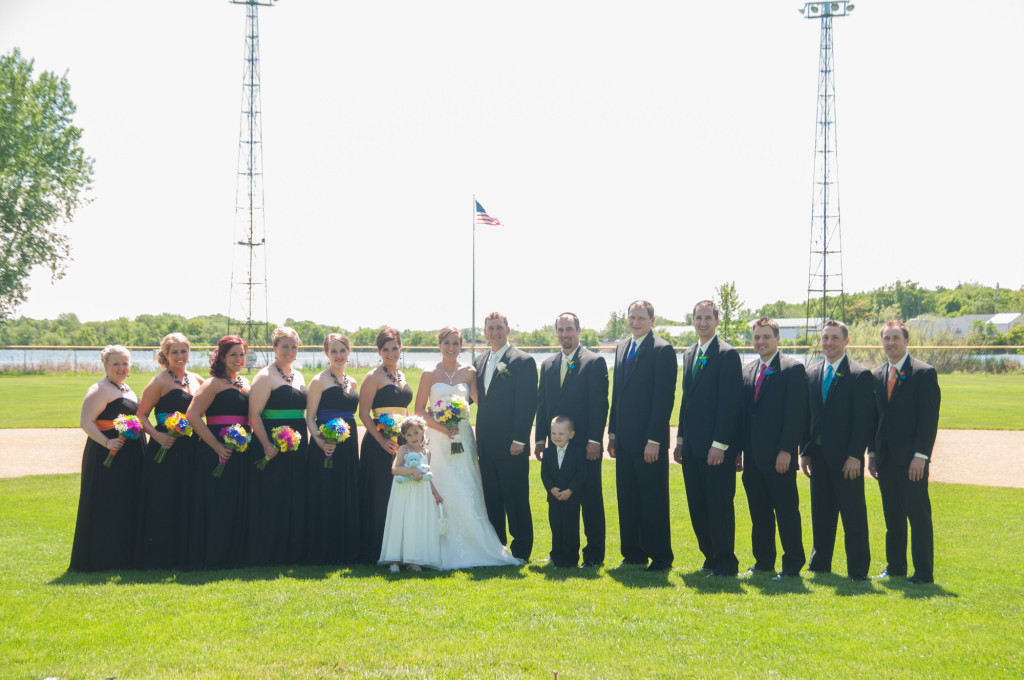 Rachael and Chris's summer baseball themed wedding in Waverly, MN