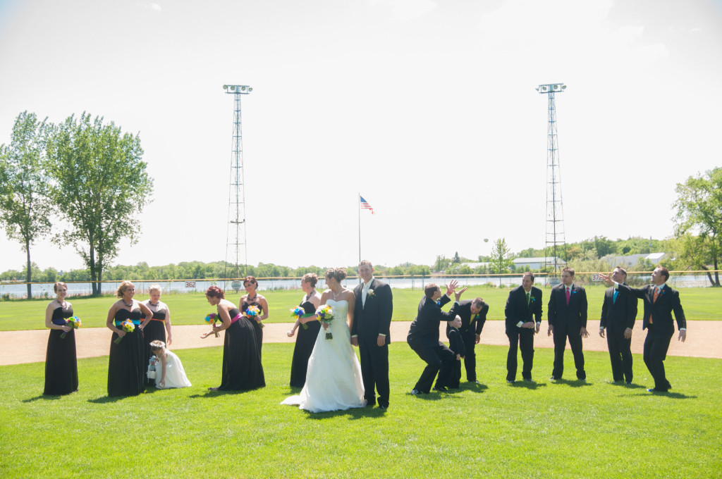Rachael and Chris's summer baseball themed wedding in Waverly, MN