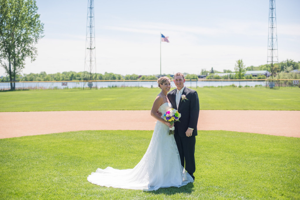Rachael and Chris's summer baseball themed wedding in Waverly, MN