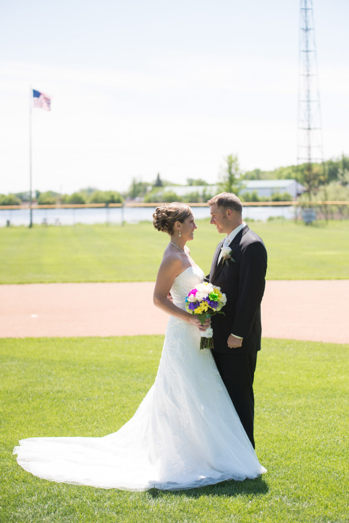 Rachael and Chris's summer baseball themed wedding in Waverly, MN