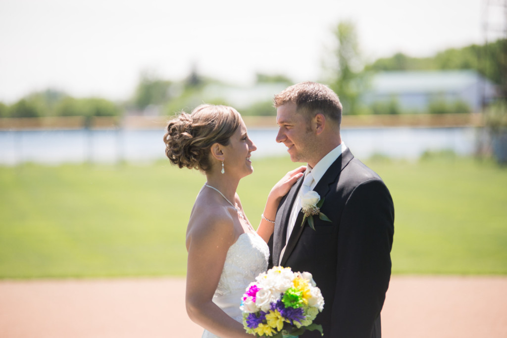 Rachael and Chris's summer baseball themed wedding in Waverly, MN