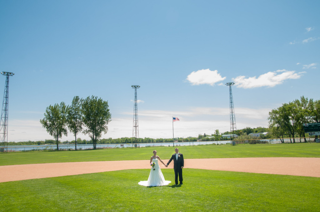 Rachael and Chris's summer baseball themed wedding in Waverly, MN