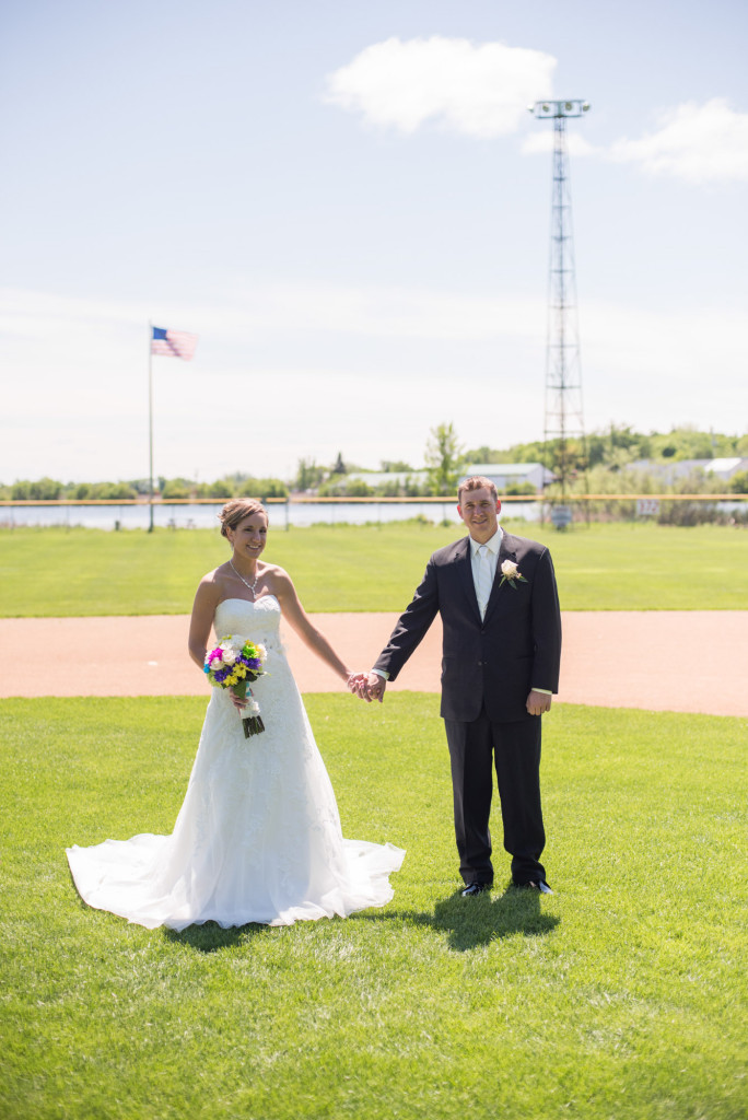 Rachael and Chris's summer baseball themed wedding in Waverly, MN