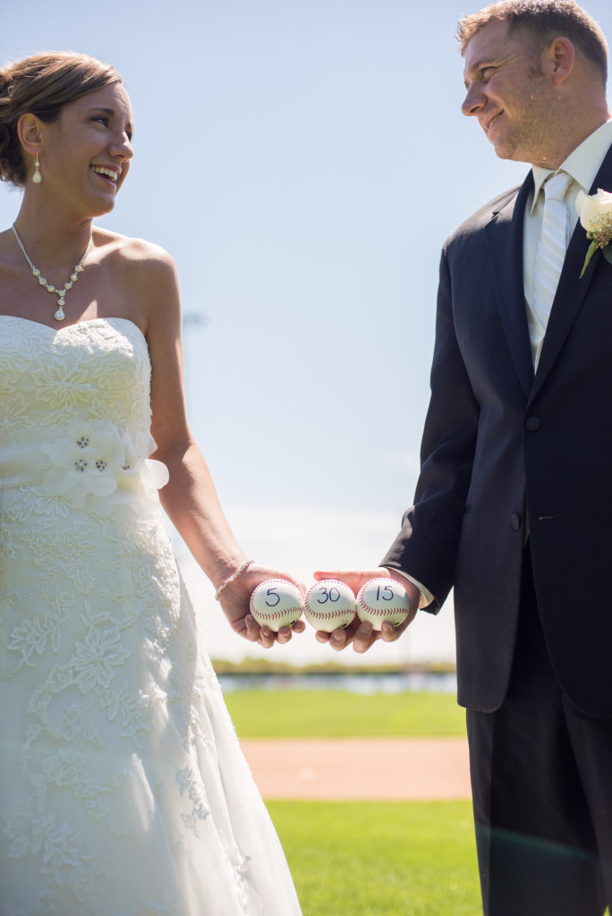 Rachael and Chris's summer baseball themed wedding in Waverly, MN