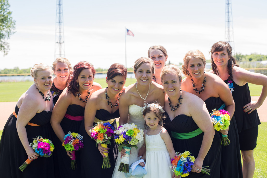 Rachael and Chris's summer baseball themed wedding in Waverly, MN