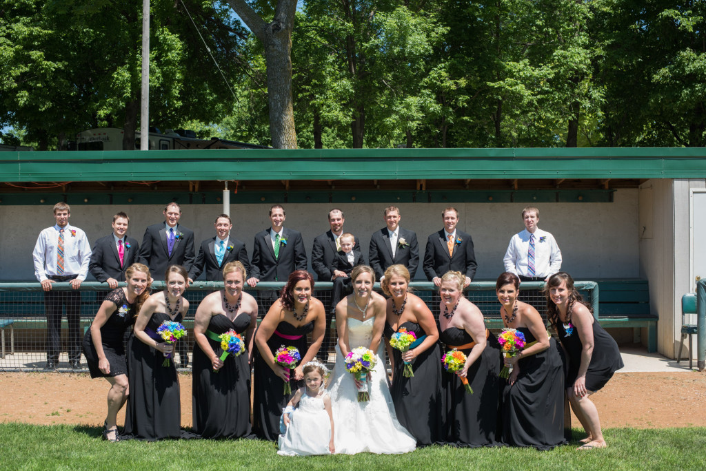 Rachael and Chris's summer baseball themed wedding in Waverly, MN