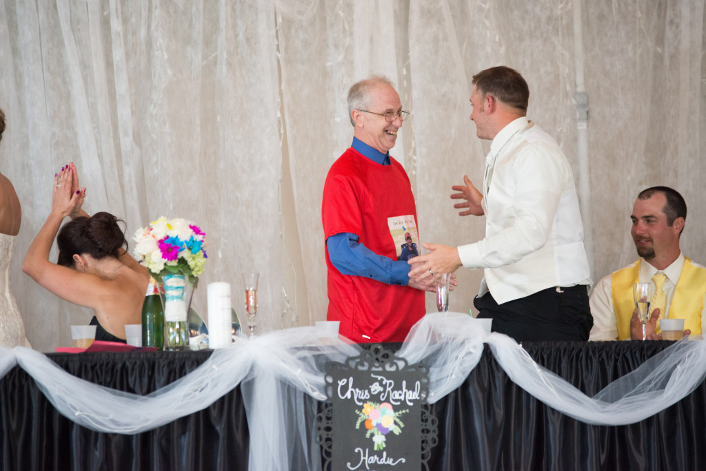 Rachael and Chris's summer baseball themed wedding in Waverly, MN