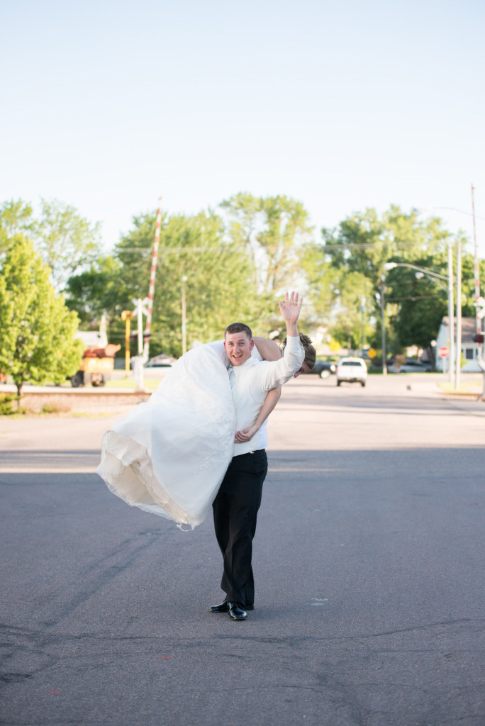 Rachael and Chris's summer baseball themed wedding in Waverly, MN