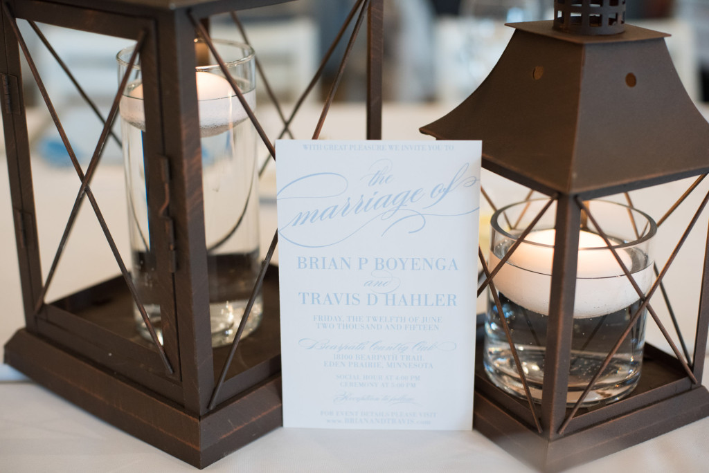 Travis and Brian's summer wedding at Bearpath in Eden Prairie, MN