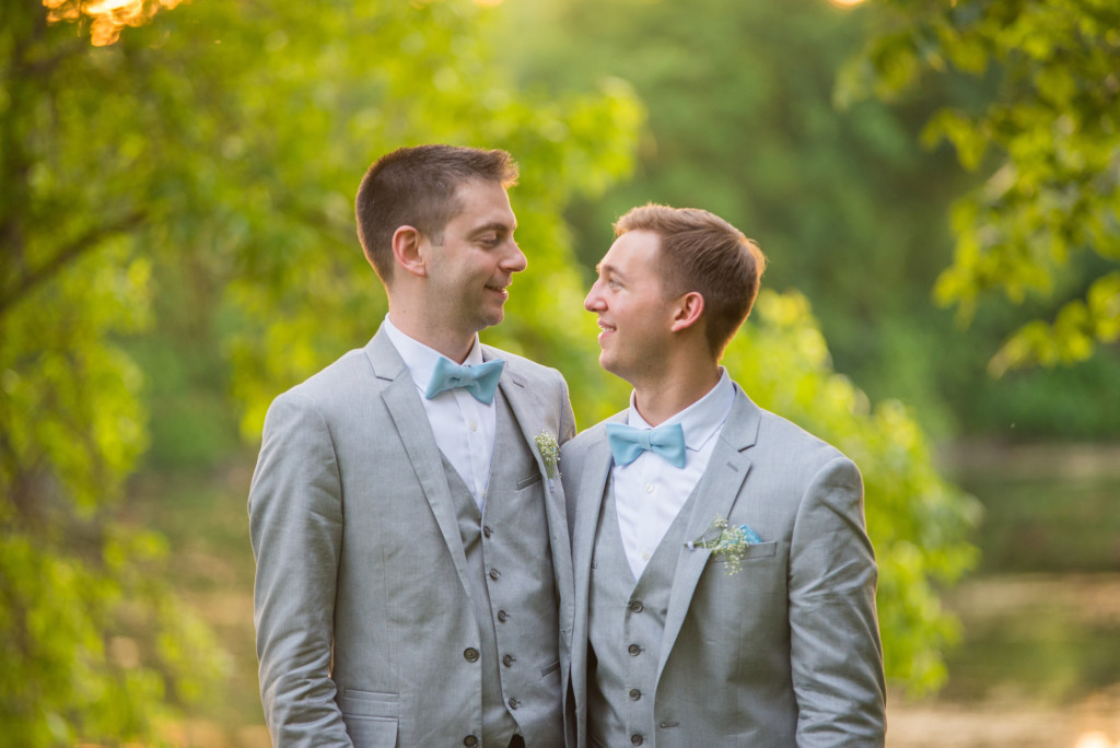 Travis and Brian's summer wedding at Bearpath in Eden Prairie, MN