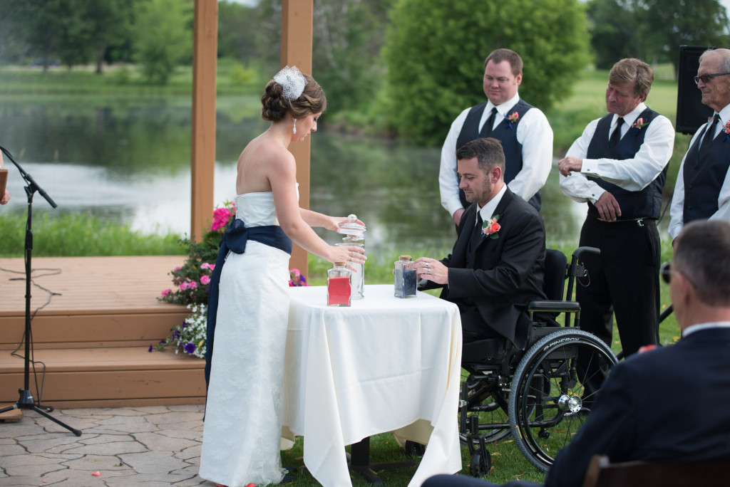 Kimberly and Kyle's summer wedding at Majestic Oaks in Andover, MN