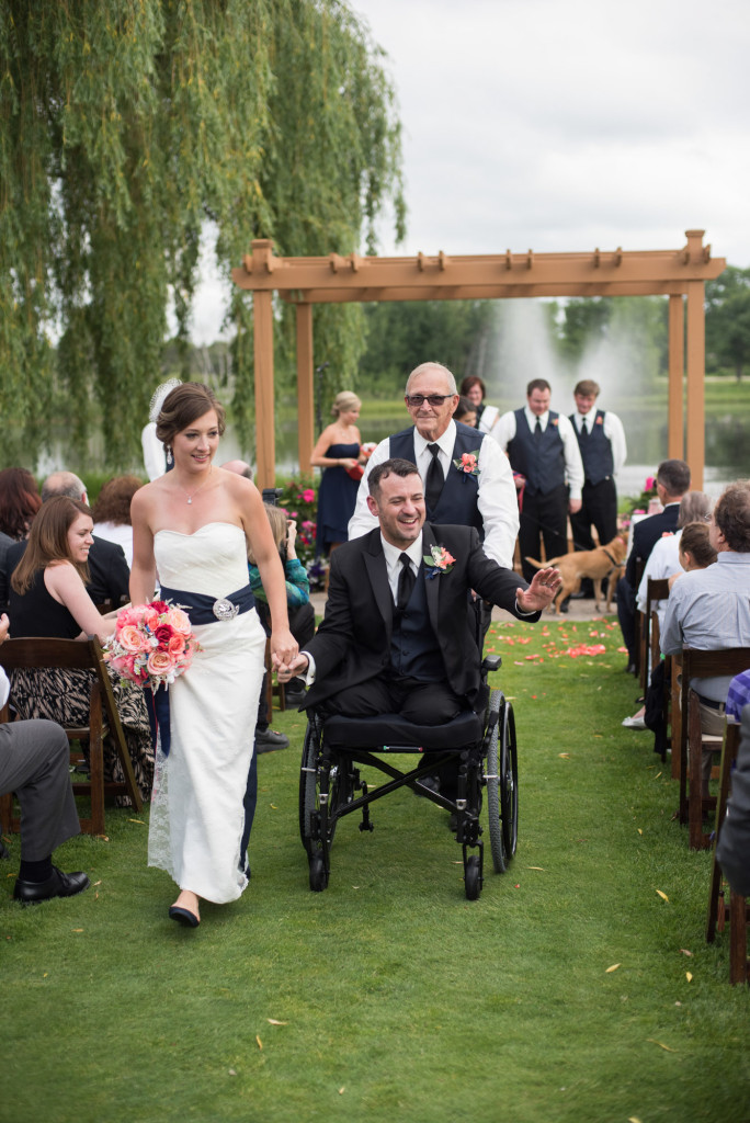 Kimberly and Kyle's summer wedding at Majestic Oaks in Andover, MN
