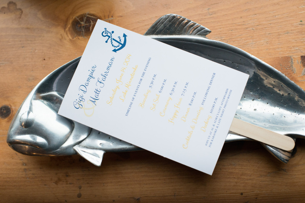 Gigi and Matt's nautical wedding on Lake Minnetonka