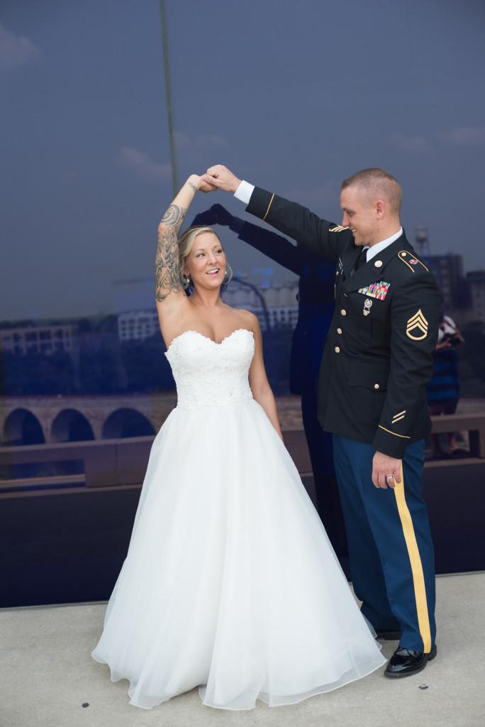 Karissa and Nate's military wedding in Minneapolis, MN
