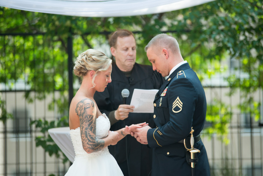 Karissa and Nate's military wedding in Minneapolis, MN