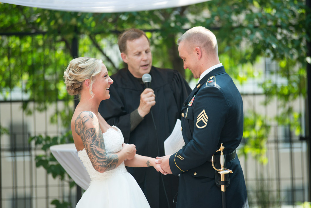 Karissa and Nate's military wedding in Minneapolis, MN