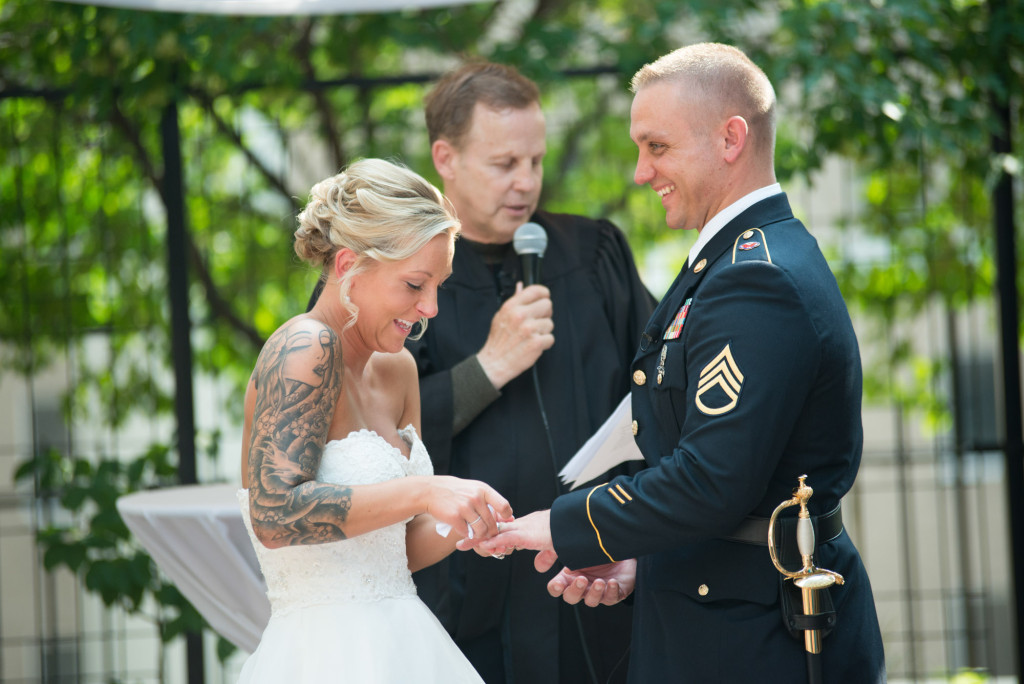 Karissa and Nate's military wedding in Minneapolis, MN
