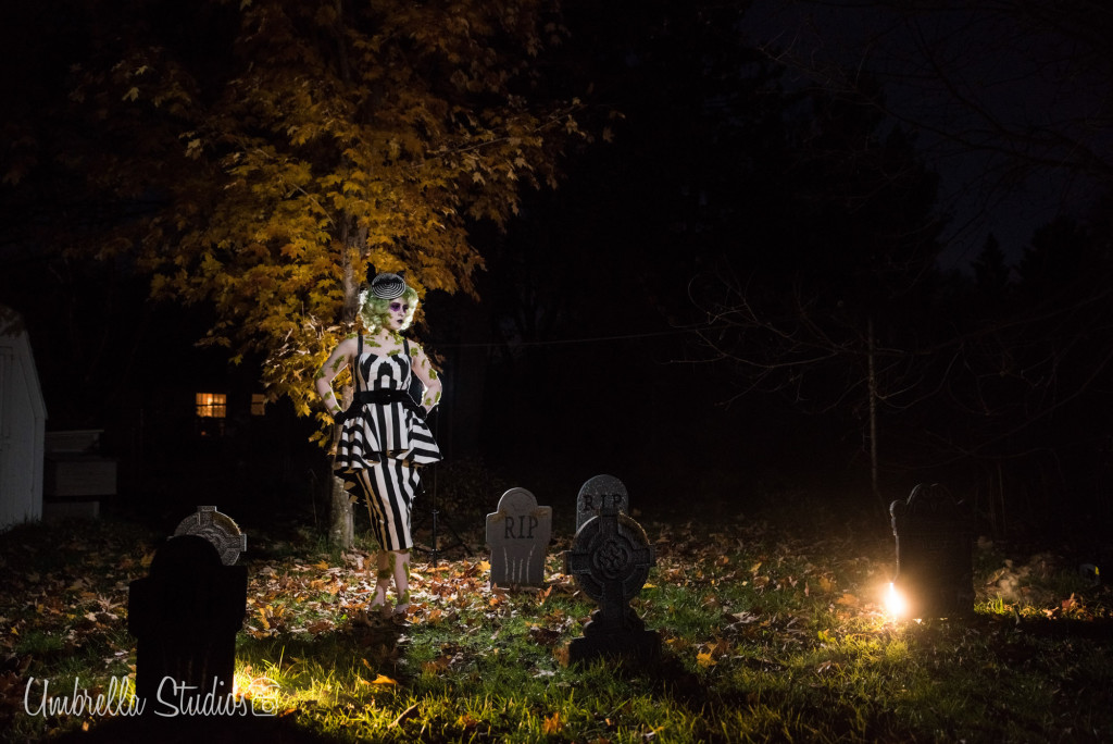 Alexandra Hanson's gender bent Beetlejuice cosplay