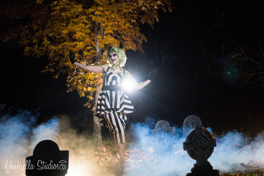 Alexandra Hanson's gender bent Beetlejuice cosplay
