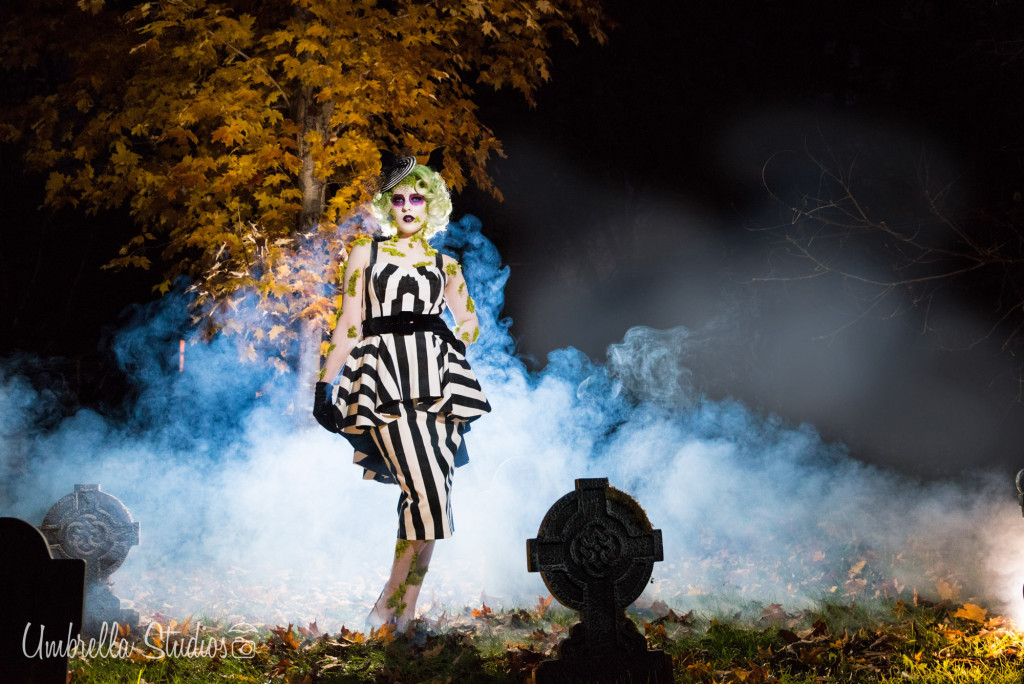 Alexandra Hanson's gender bent Beetlejuice cosplay